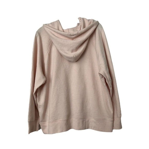 Levi's Women's Hoodie Sweatshirt Light Pink Red Spell Out Size XL - Picture 2 of 2